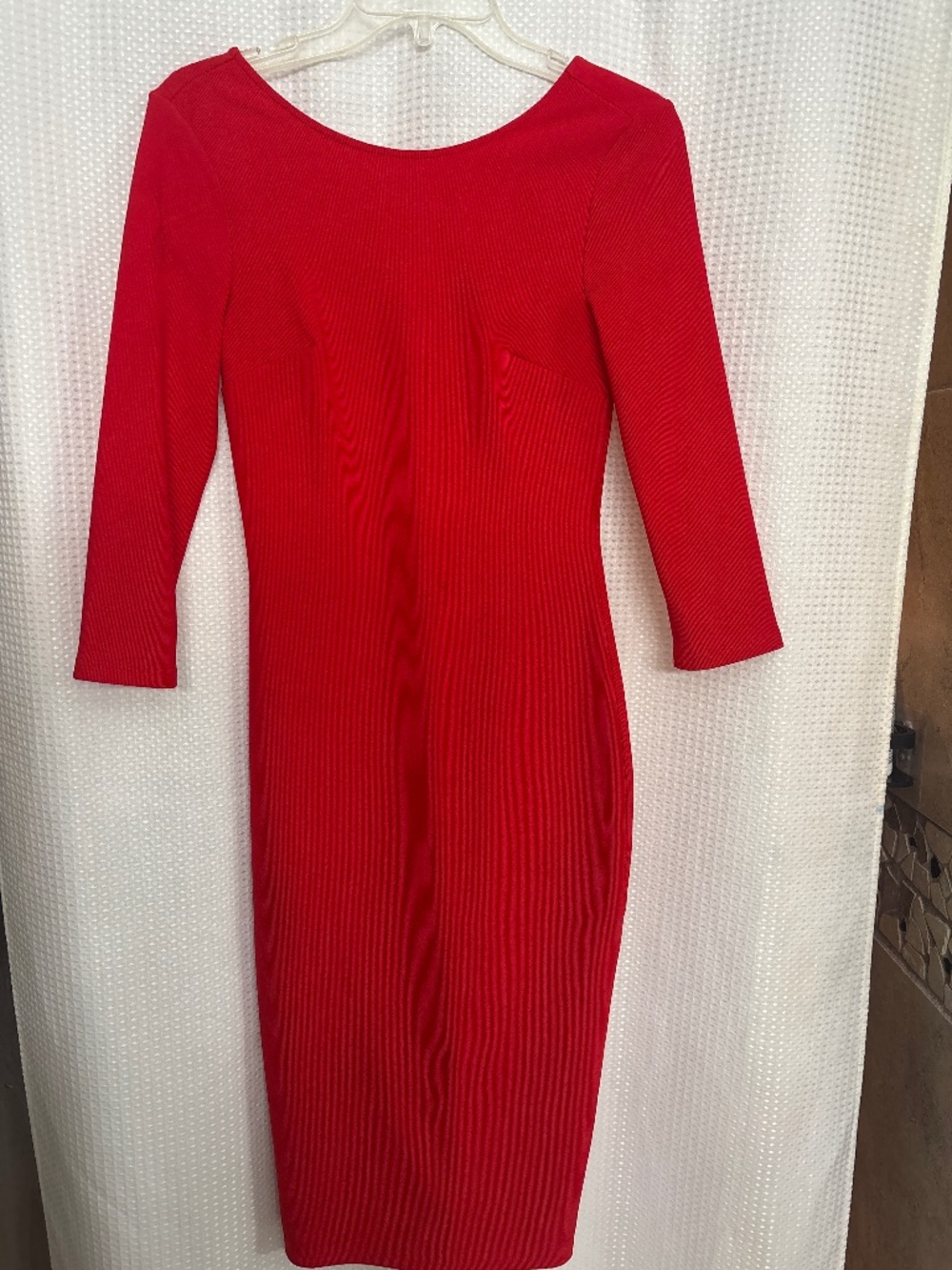 Red knee length cocktail dress